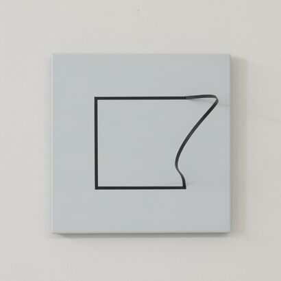 Excesses (distortions, square, grey) - a Paint Artowrk by Antonella Bergamin